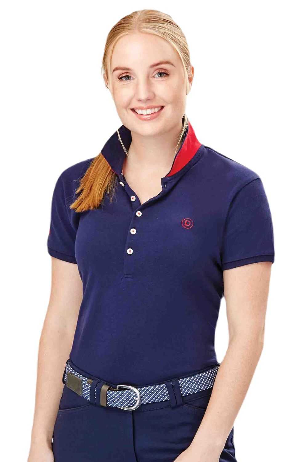 Dublin Lily Cap Sleeve Polo In True Navy 