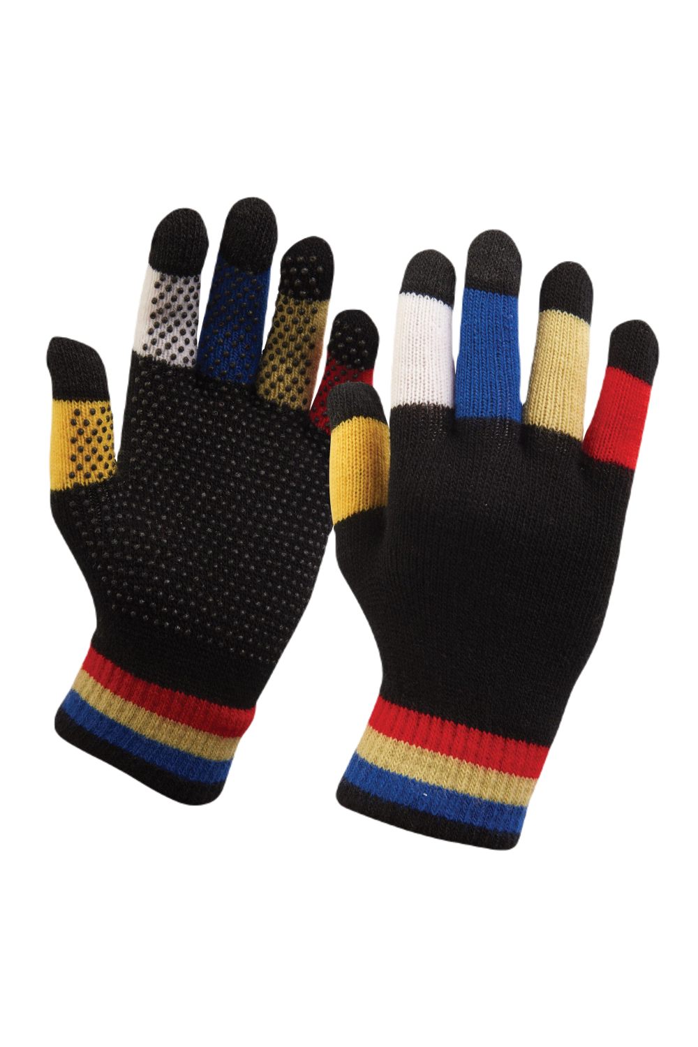 Dublin Magic Pimple Grip Riding Gloves In Black Multi 