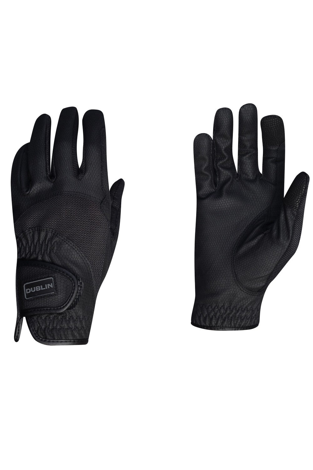 Dublin Mesh Panel Riding Gloves In Black