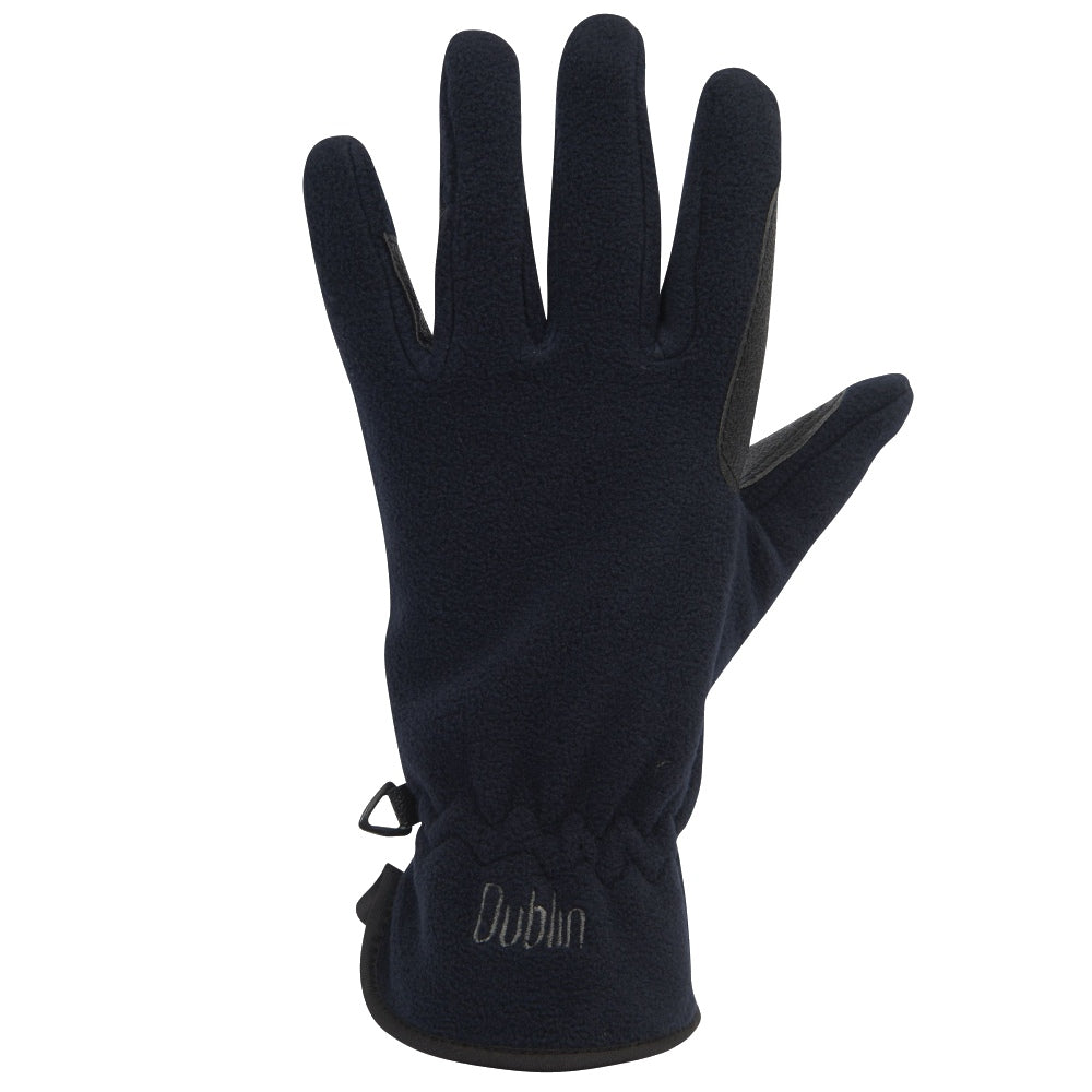 Dublin Childrens Polar Fleece Riding Gloves in Navy 