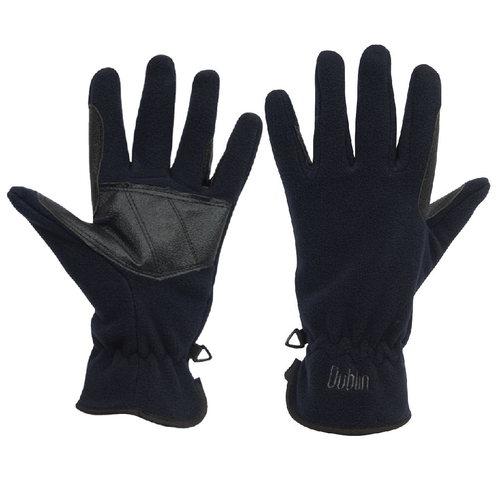 Dublin Childrens Polar Fleece Riding Gloves in Navy 