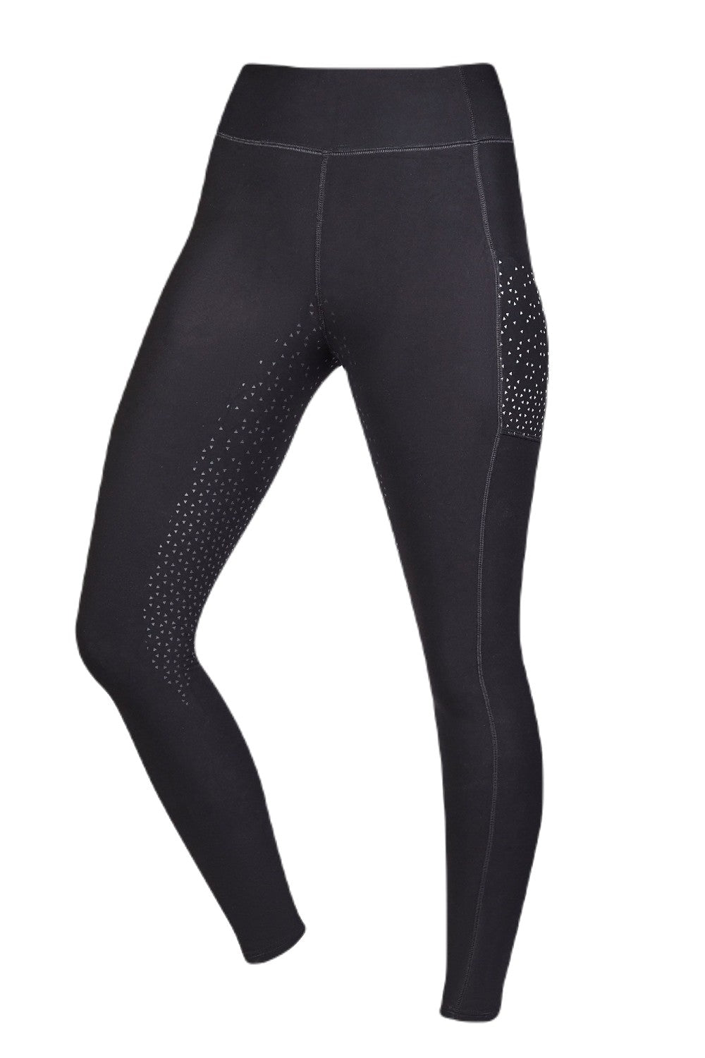 Dublin Reflective Compression High Rise Tights In Black