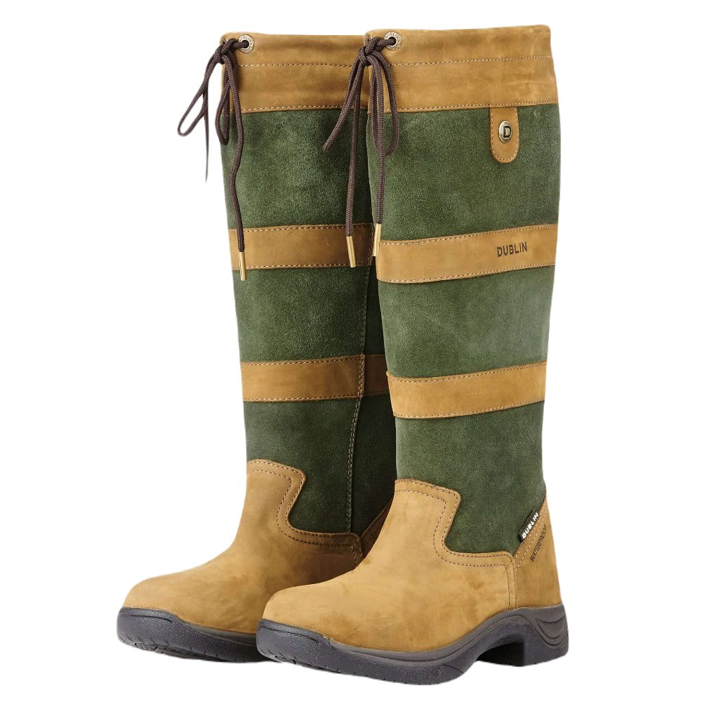 Dublin River Boots III | Clearance Colours In Dark Brown/Green 