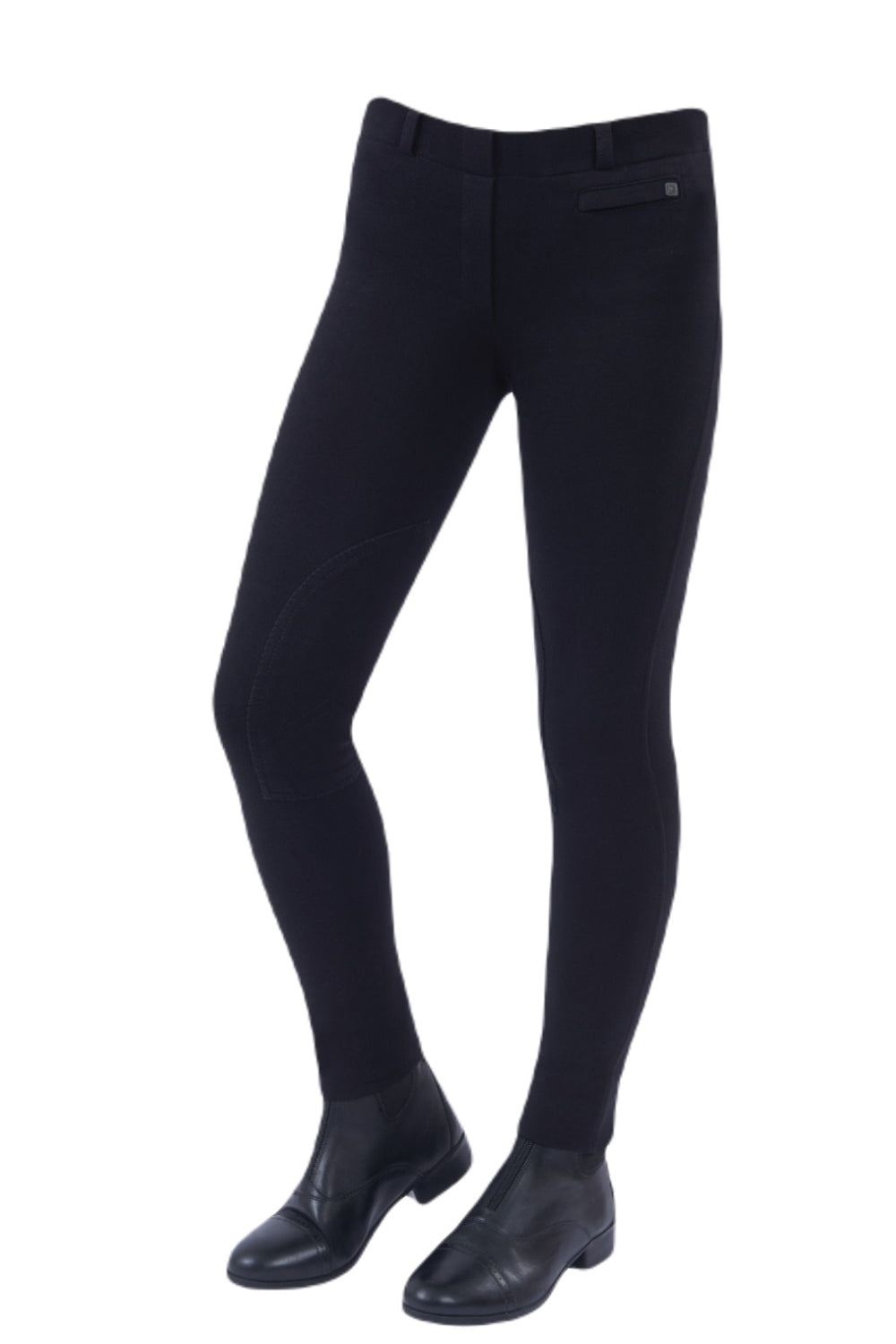 Dublin Supa-Fit Pull On Knee Patch Jodhpurs In Black 