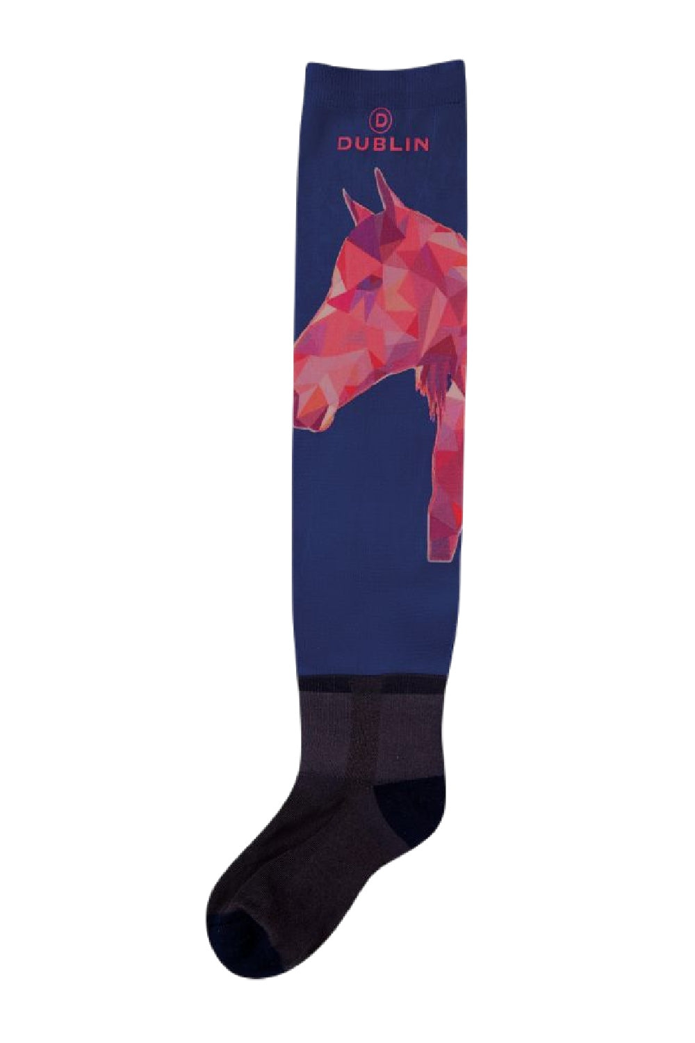 Horse Polygon Dublin Stocking Socks on White background 
