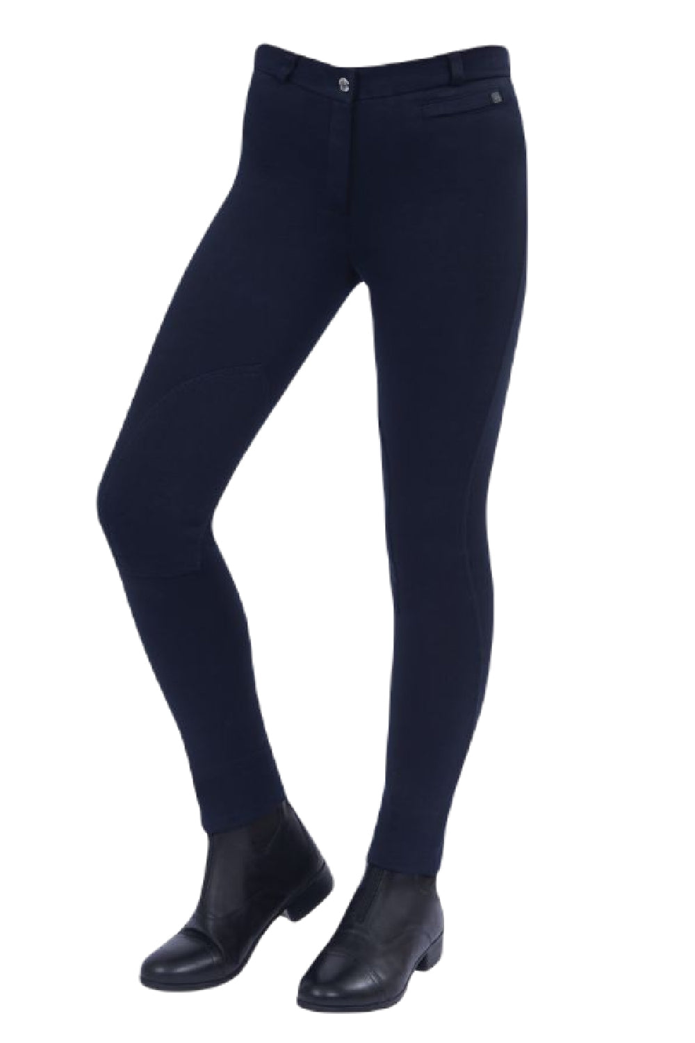 Dublin Supa-Fit Zip Up Knee Patch Jodhpurs in Navy 