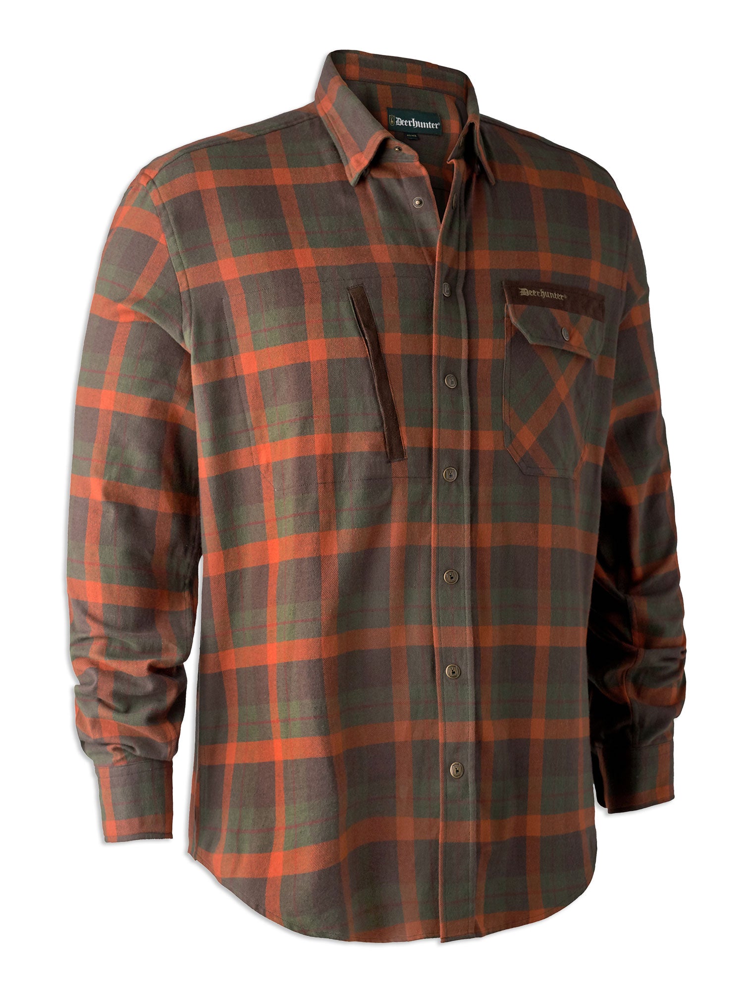 Deerhunter Ethan Check Shirt | Orange Check