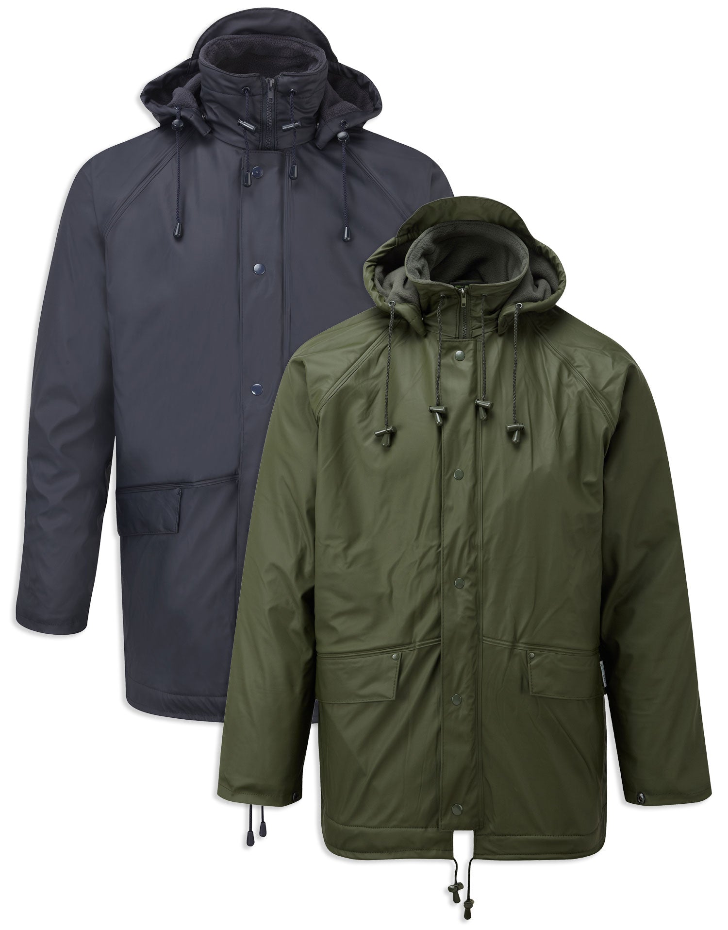 FLEX Fleece Lined waterproof jacket GREEN Fortexfleece 219 Olive  and Navy