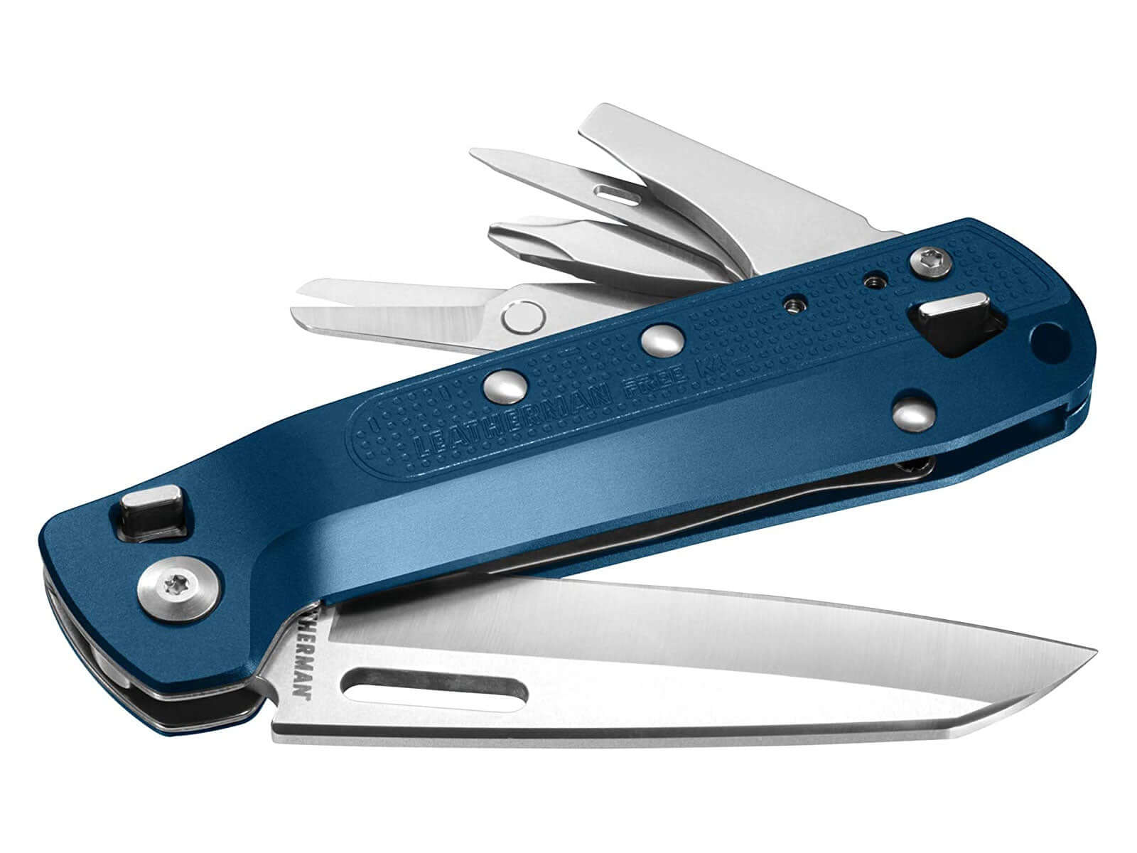 Folded Navy Leatherman Free™ K2 Multipurpose Knife 