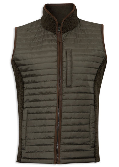 Olive Alan Paine Highshore Quilted Gilet 
