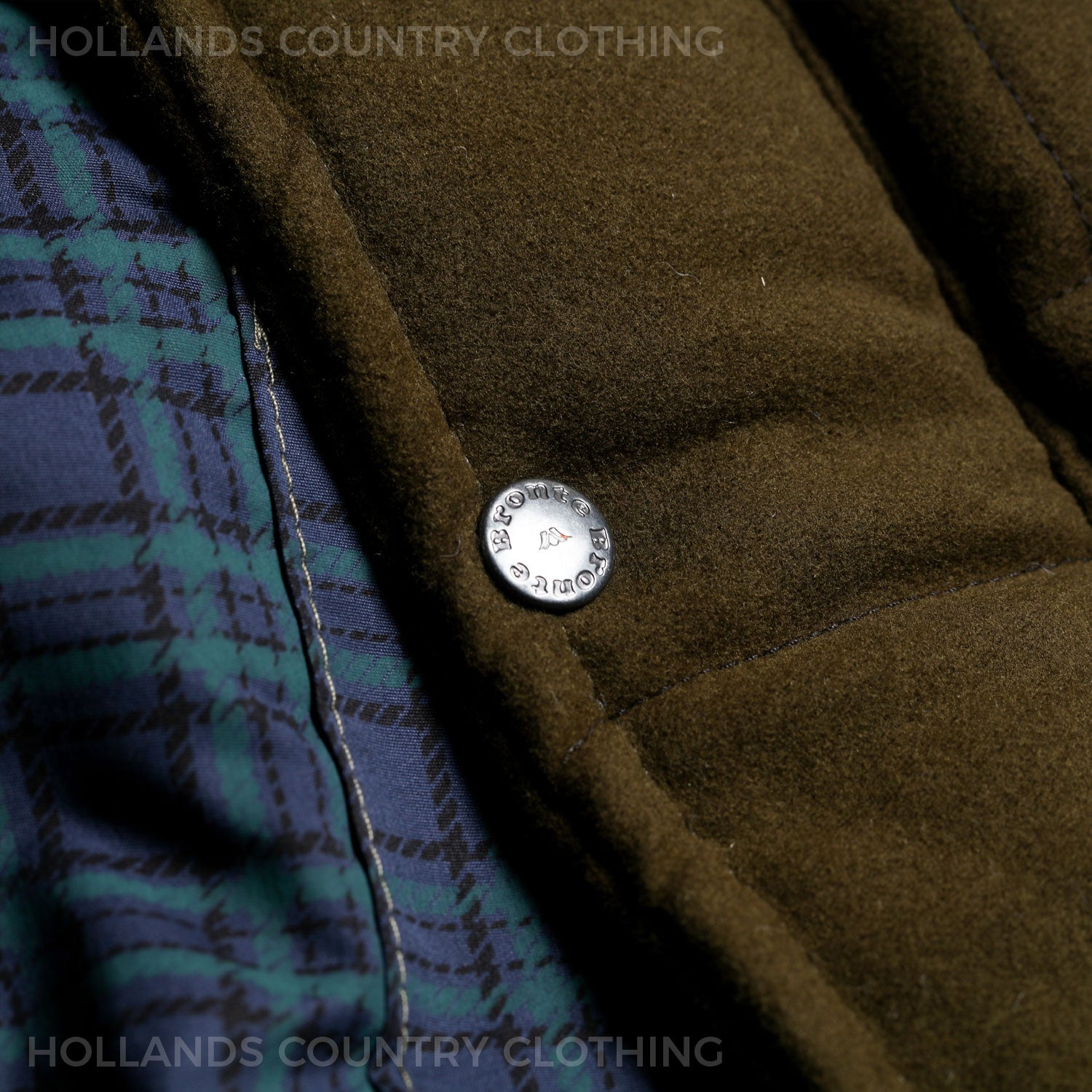 Moleskin jacket with a tartan lining  