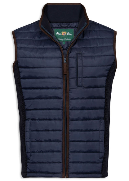 Navy Alan Paine Highshore Quilted Gilet 