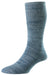 HJ Hall Lightweight Diabetic Cotton Socks in Indigo/Faded Denim #colour_indigo-faded-denim