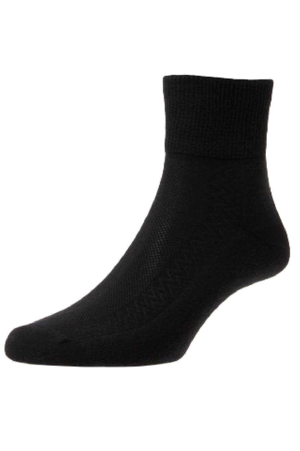 HJ Hall Diabetic Low Rise Cotton Socks in Black 
