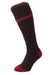 Maroon Cable Stripe Long Country Sock by HJ Hall #colour_maroon