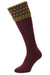 Wine shooting sock HJ Hall Hadleigh Shooting Sock | Harlequin Top #colour_wine