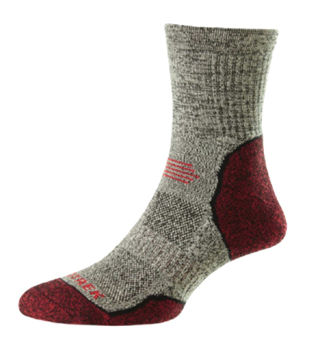 Black and red HJ Hall ProTrek Light Hiking Sock 