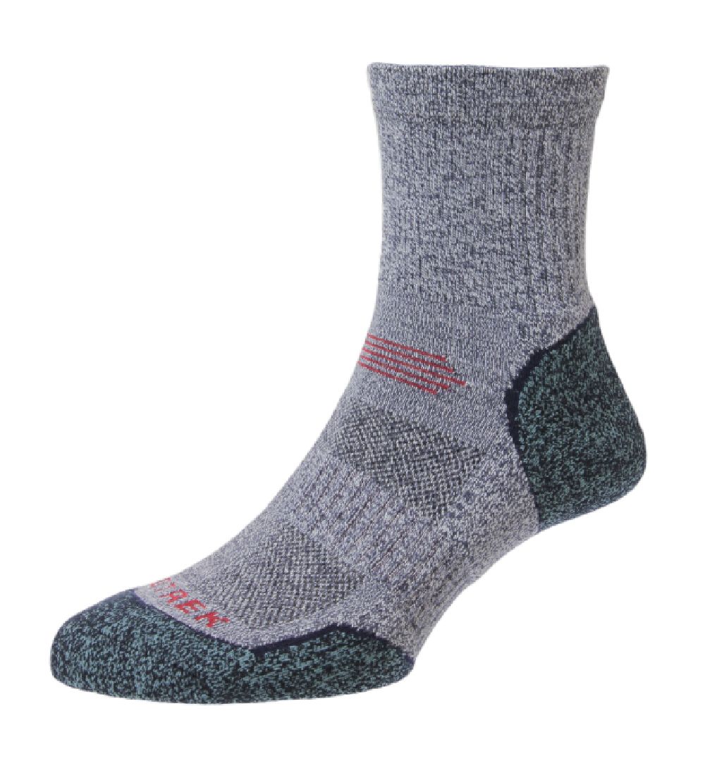 Protrek Coolmax Warm Weather Hiking Sock Blue Marl and turquoise 