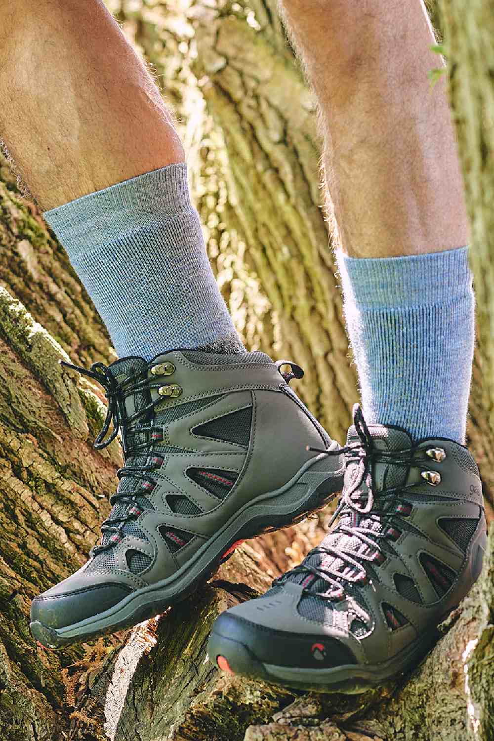 HJ Hall ProTrek Mountain Climb Sock in Denim/Grey 