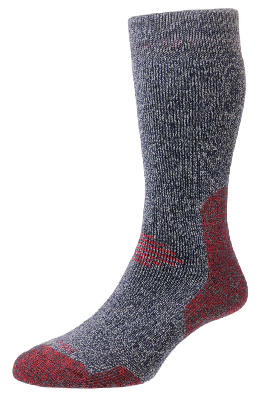 HJ Hall ProTrek Mountain Climb Sock in Denim/Red 