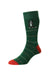HJ Hall Dog With Christmas Lights Cotton Rich Socks in Forest Green