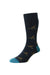 HJ Hall Pheasant and Grouse Motif Rich Cotton Socks in Navy #colour_navy