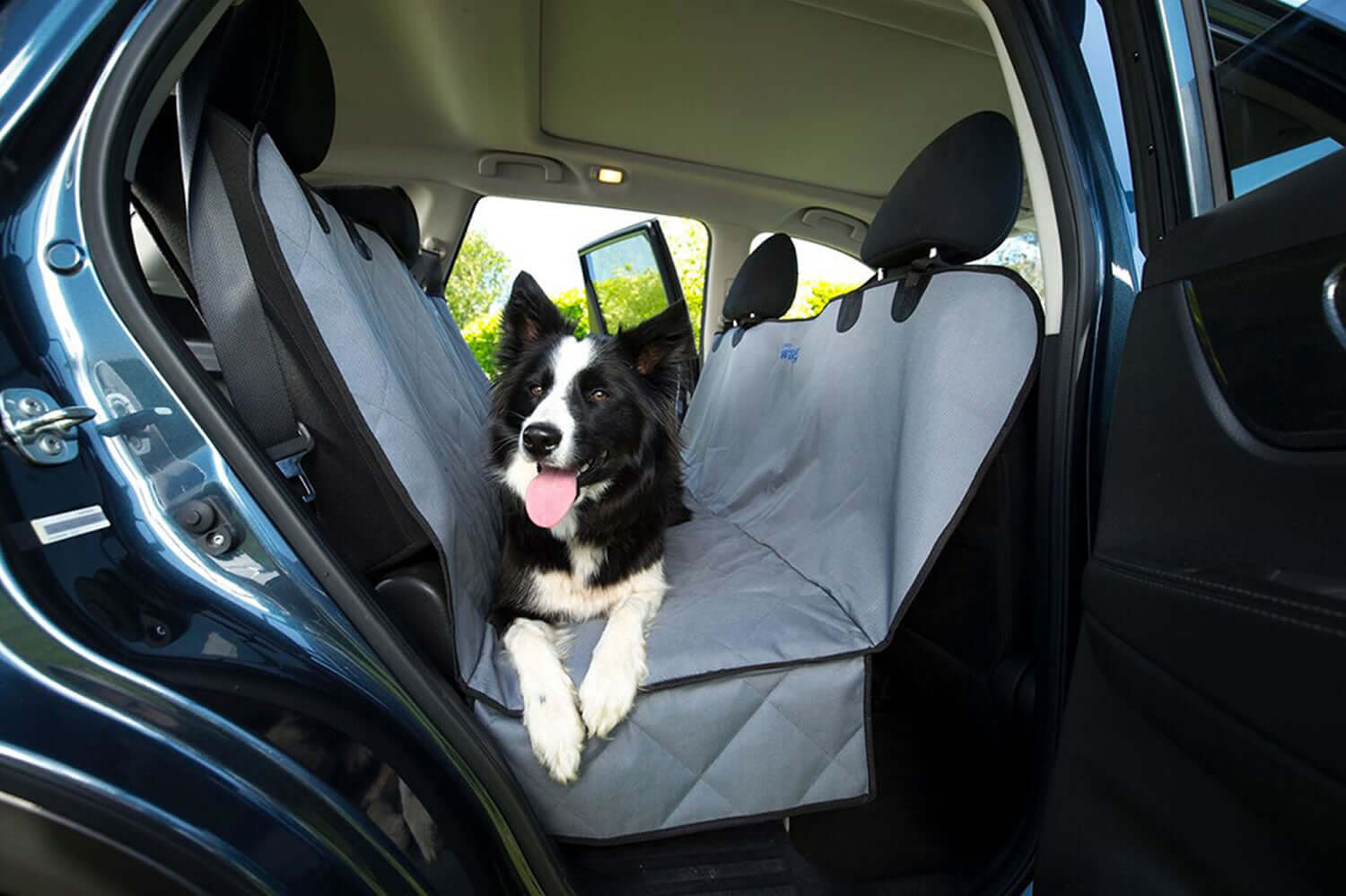 Henry Wag Pet Car Bench Hammock in Grey/Black