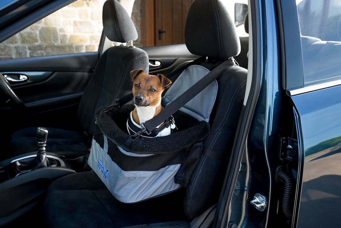 Henry Wag Pet Car Booster Seat in Grey/Black