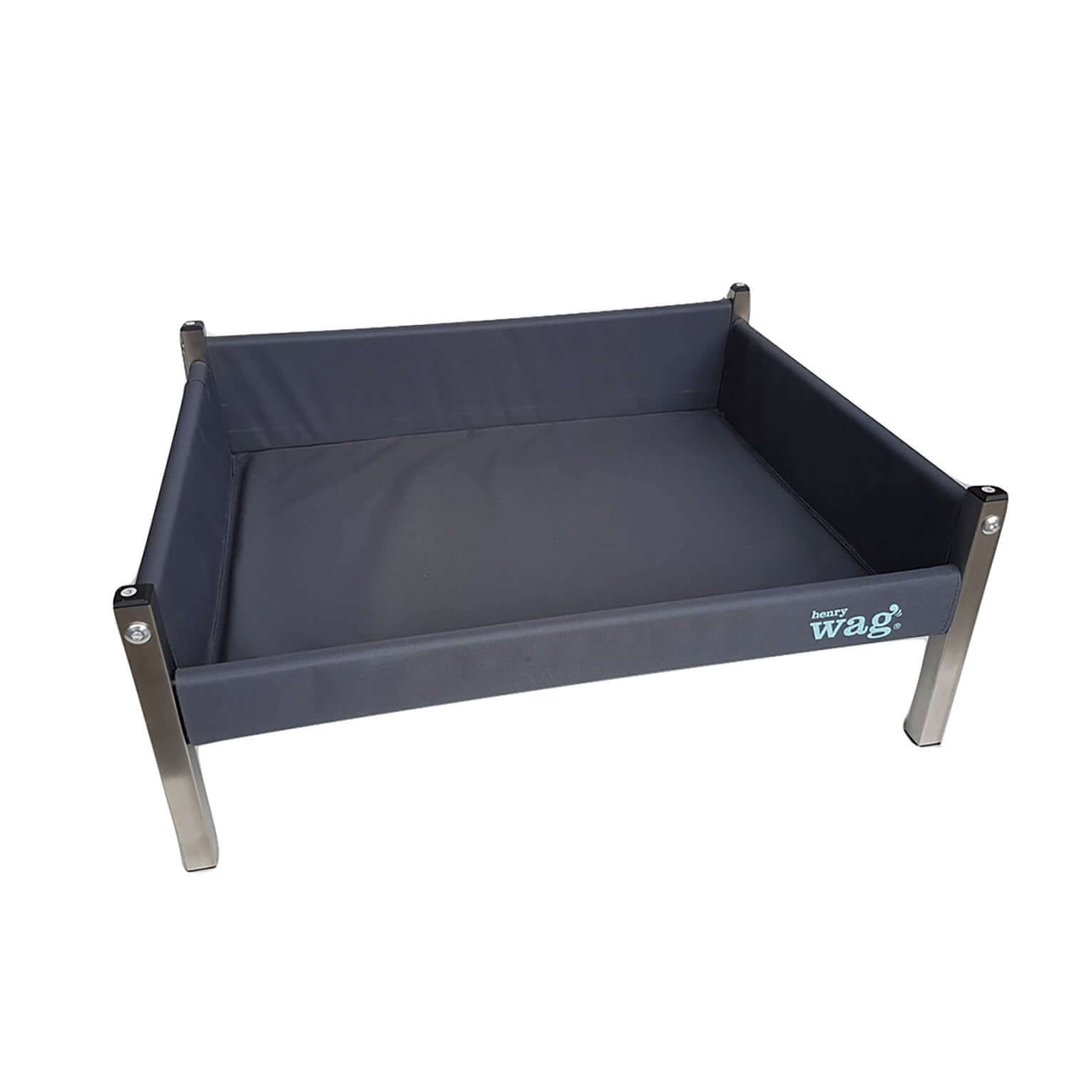 Henry Wag Elevated Dog Bed in Grey/Black