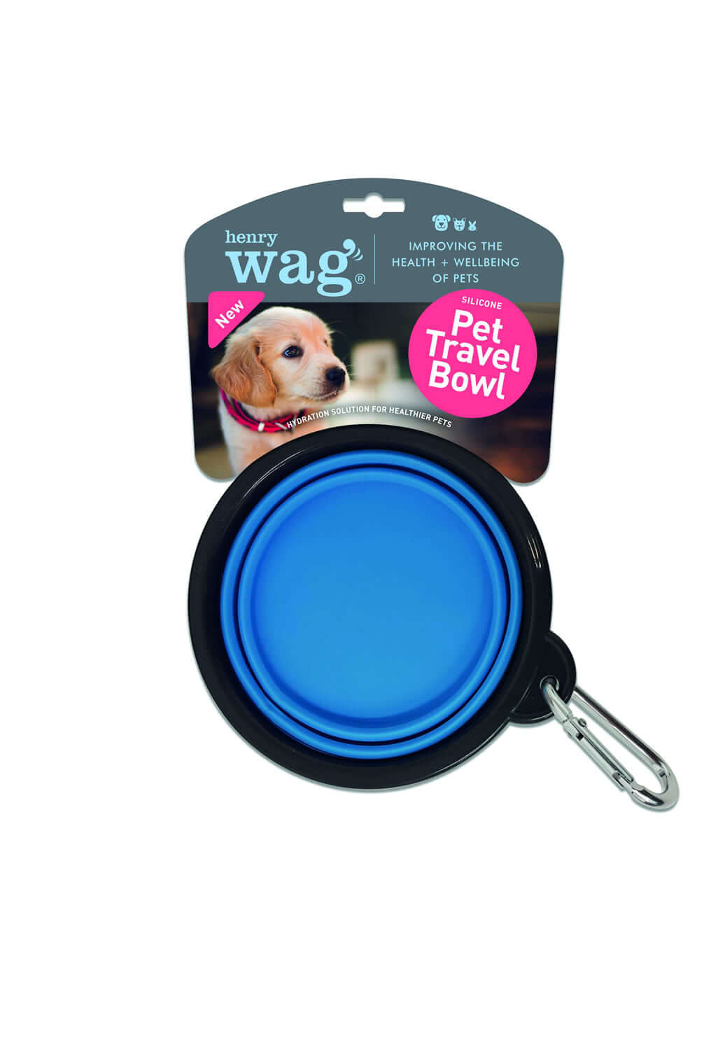 Henry Wag Pet Travel Bowl in Blue