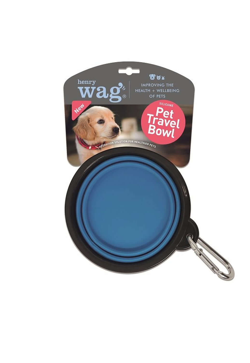 Henry Wag Pet Travel Bowl in Blue