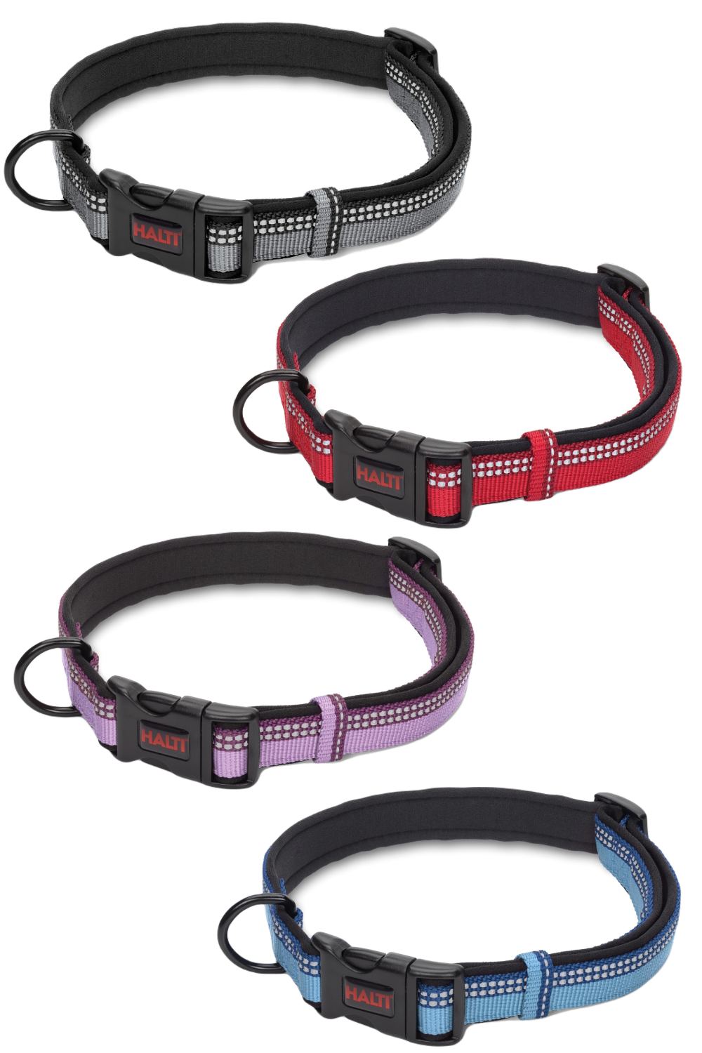 Halti Comfort Collar in Black, Red, Purple and Blue