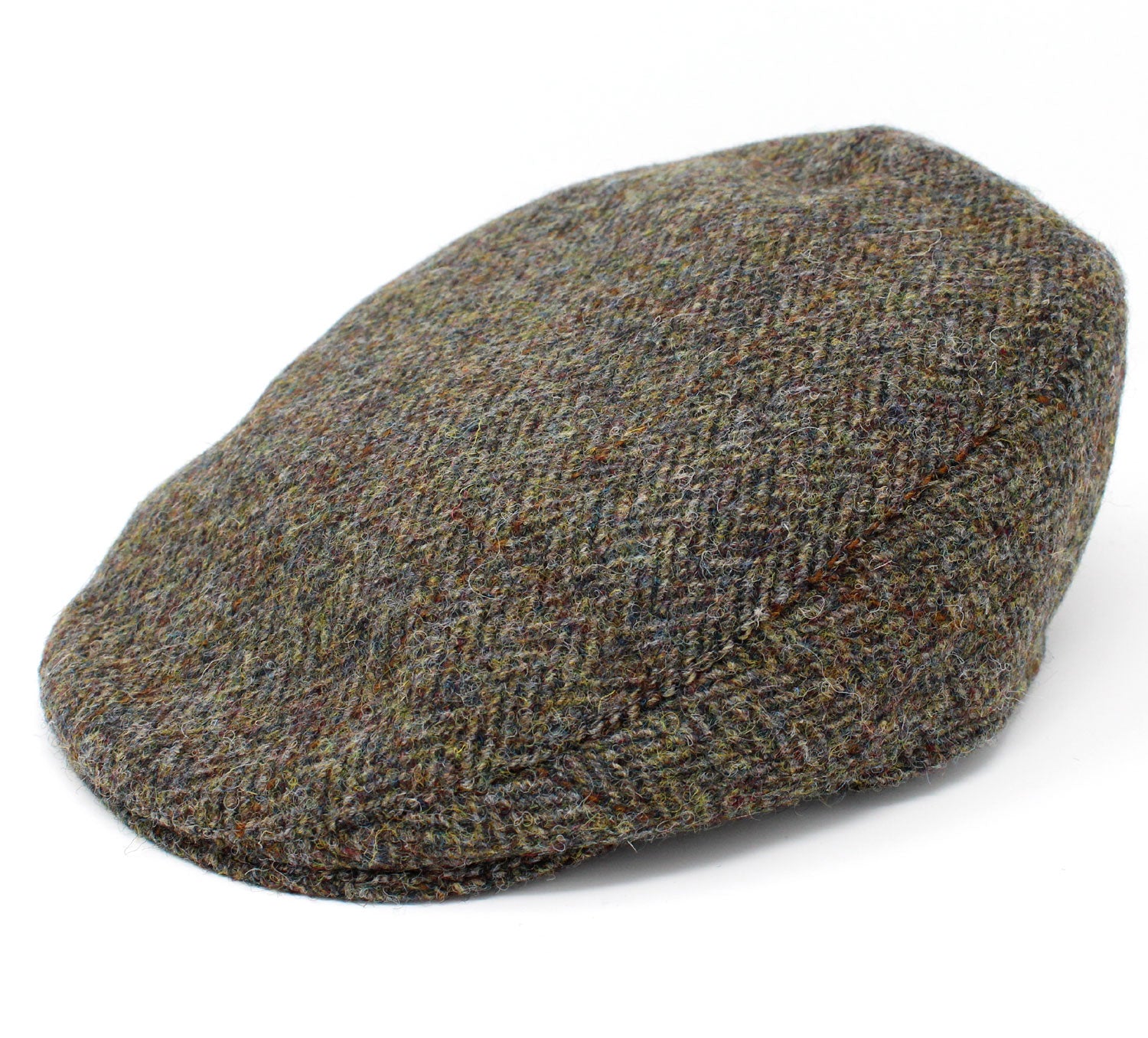 Hanna Tailor Tweed Cap | Green Herringbone
