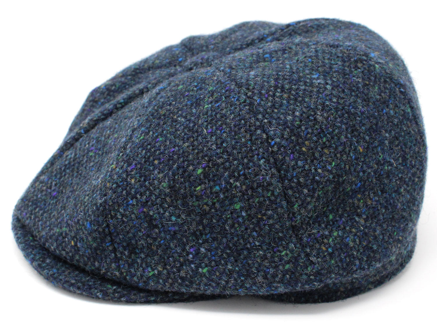 Hanna Tweed Eight Piece Newsboy Cap | Navy Salt and Pepper