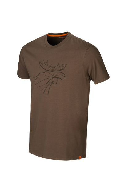 Harkila Graphic T-shirt 2-pack in Willow Green/Slate Brown 