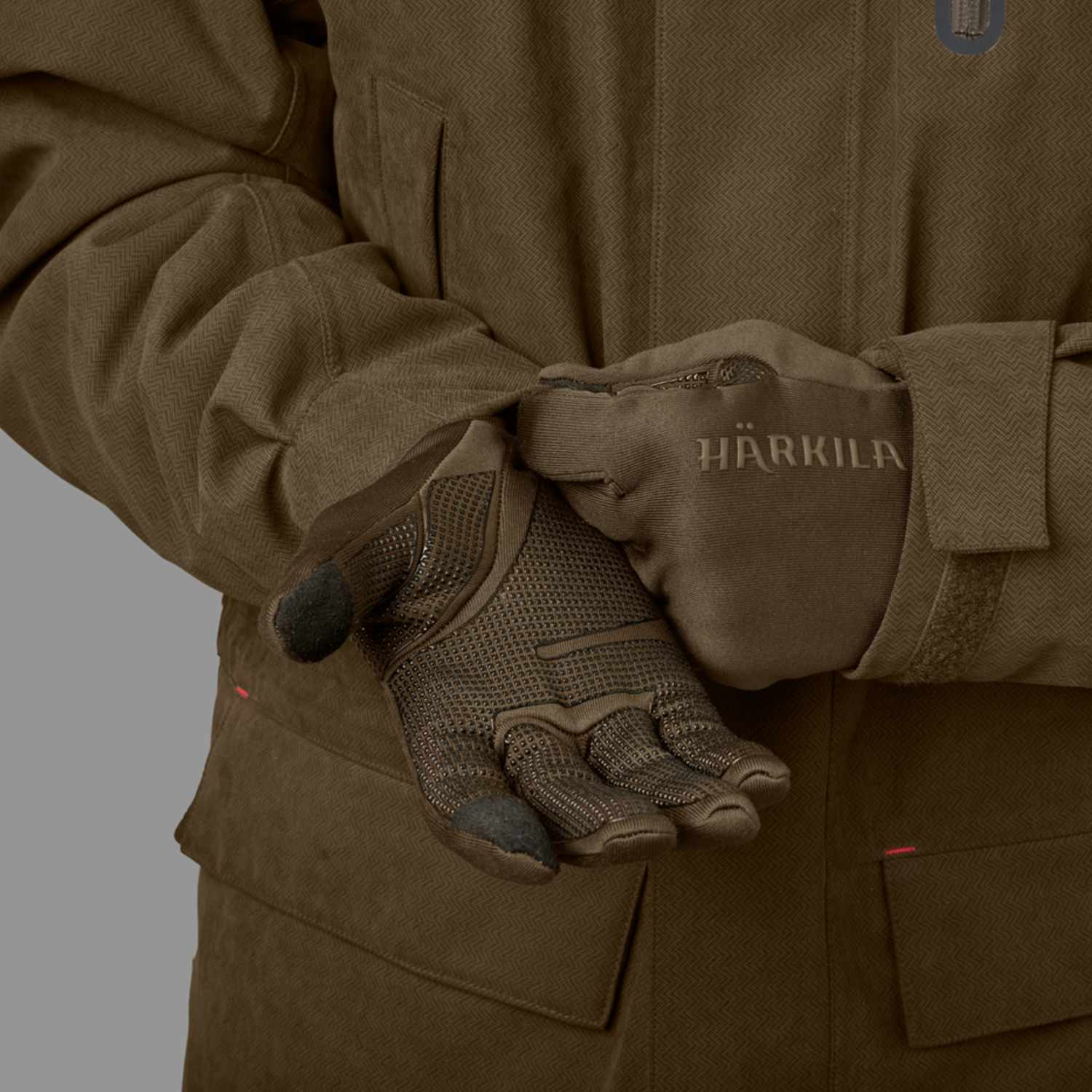 Harkila Power Stretch Gloves in Shadow Brown 