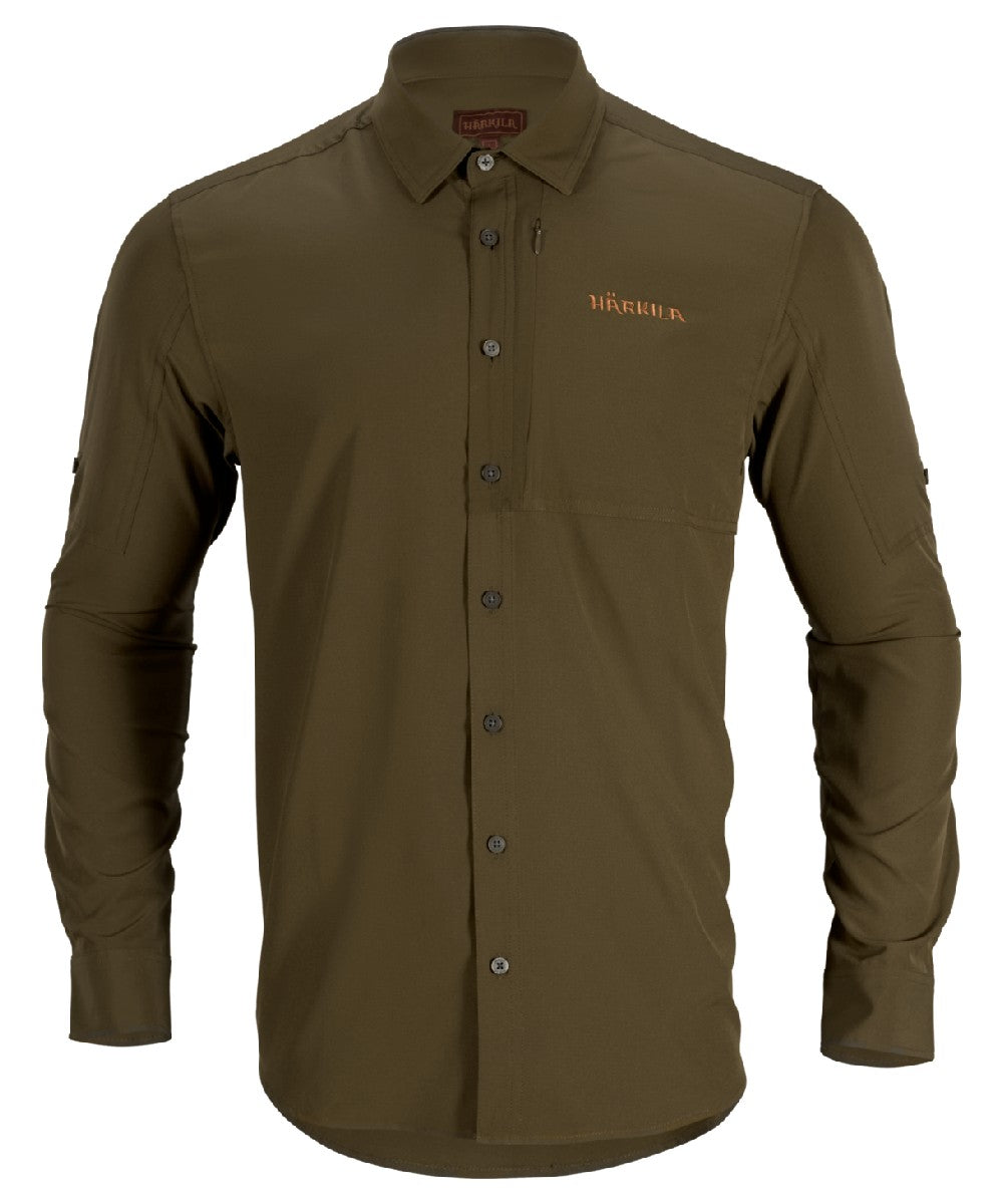 Harkila Trail L/S Shirt in Willow Green