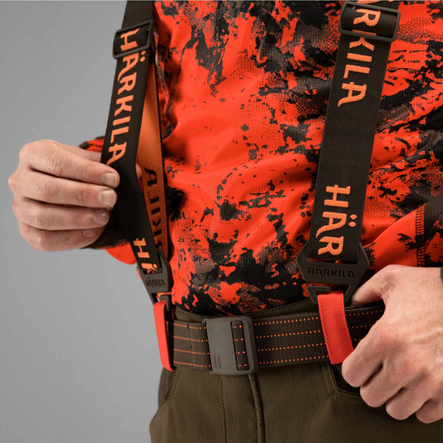 Harkila Wildboar Pro Tech Belt in Brown and Orange Blaze