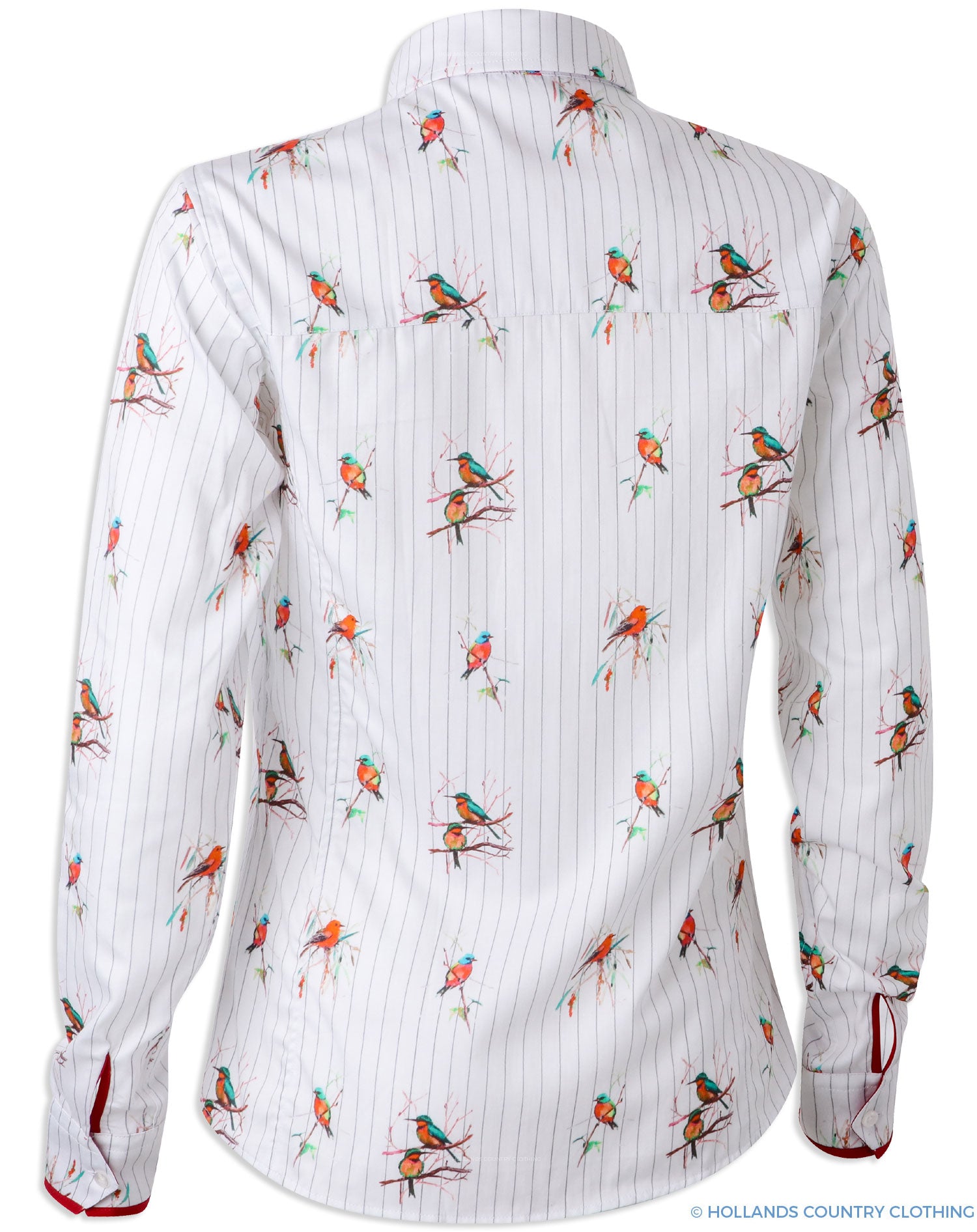 rear view Hartwell Layla Cotton Shirt | Red Birds