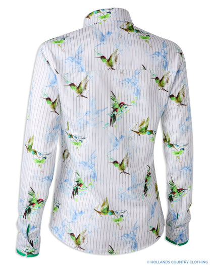 Back view Hartwell Layla Cotton Shirt | Hummingbird Stripe