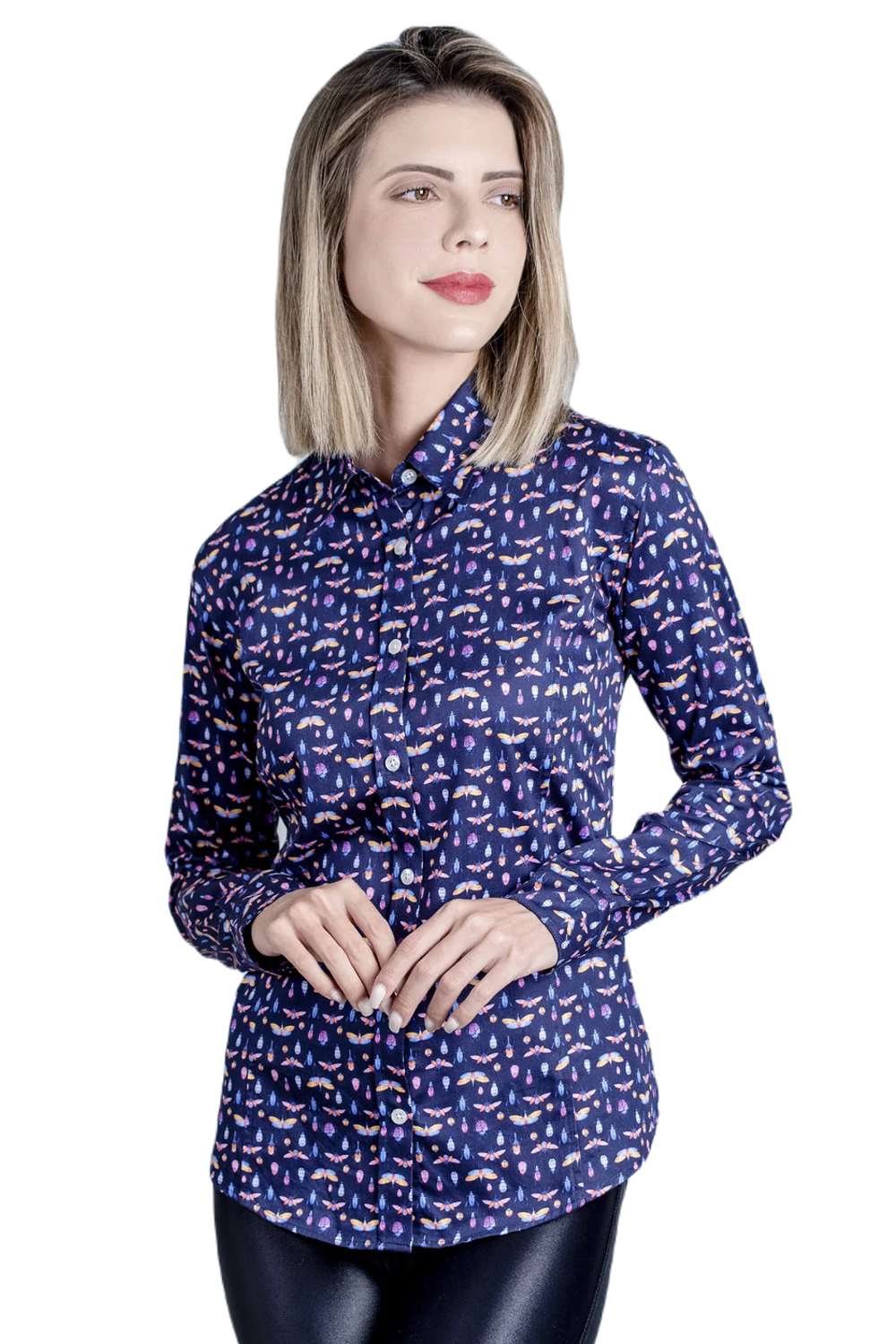 Hartwell Layla Cotton Shirt | Navy Jewel Beetles