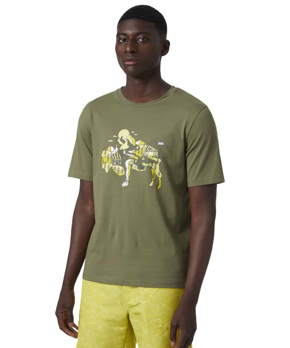 Helly Hansen F2F Organic Cotton T-shirt in Lav Green 