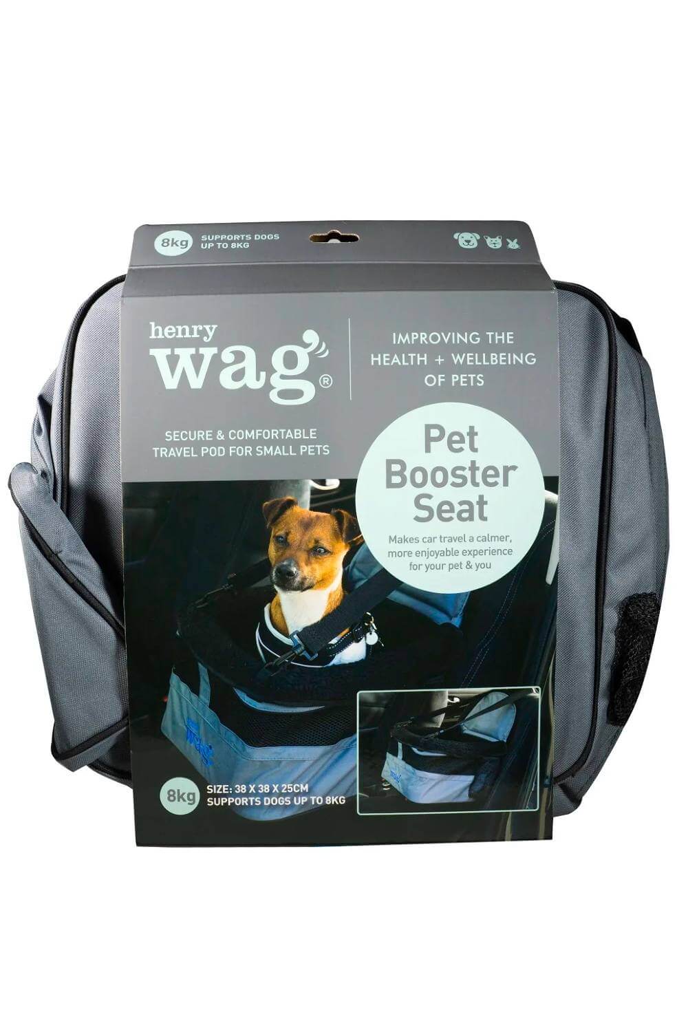 Henry Wag Car Booster Seat In Grey/Black