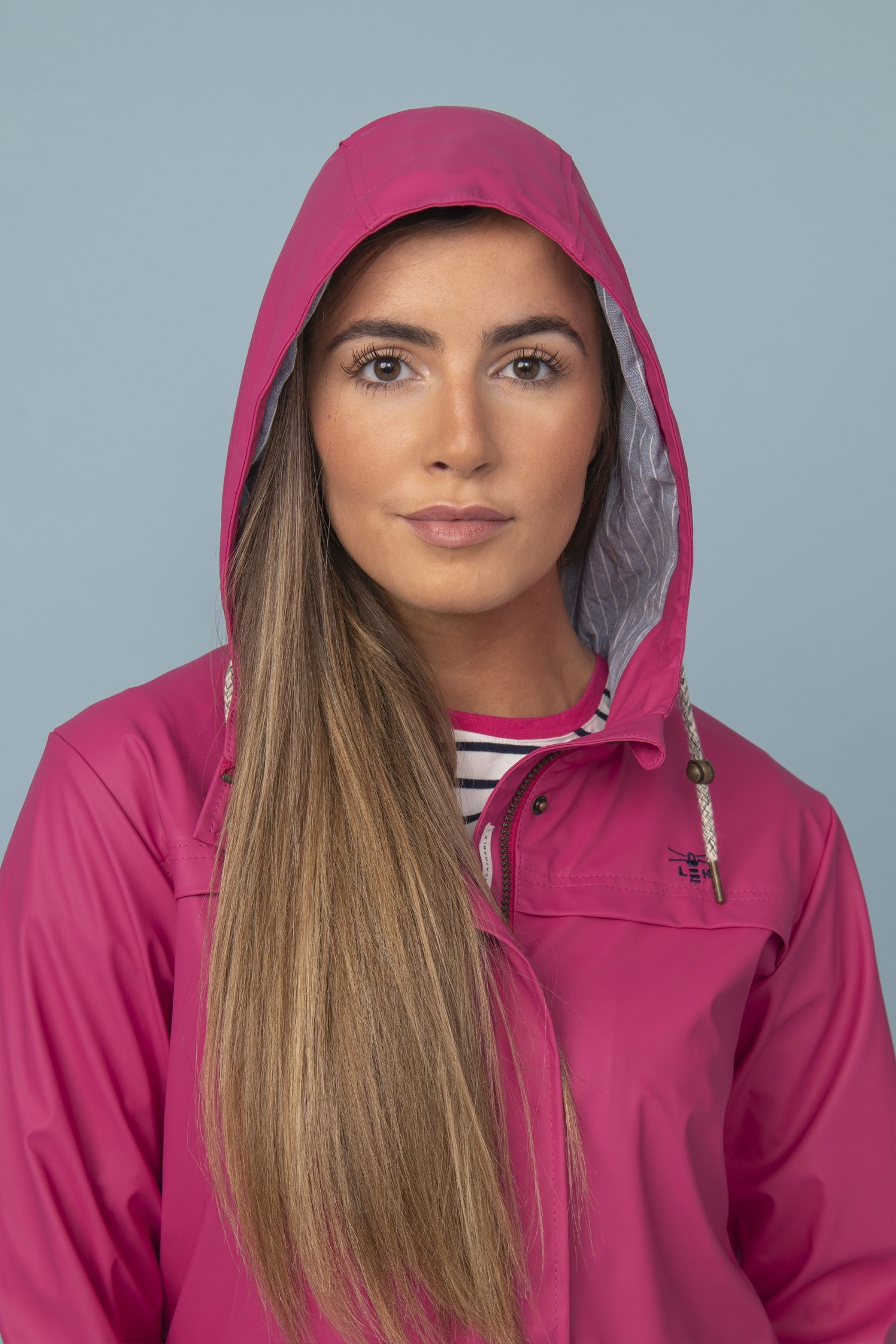 Lighthouse Bowline Short Rubberised Jacket | Raspberry 