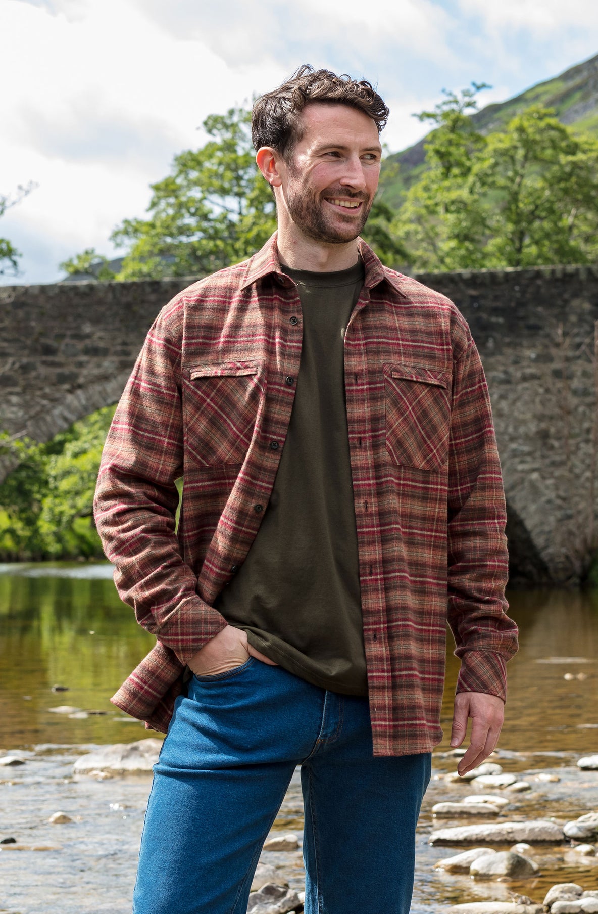 Hoggs of Fife Arran Micro Fleece Lined 100% Cotton Shirt – New