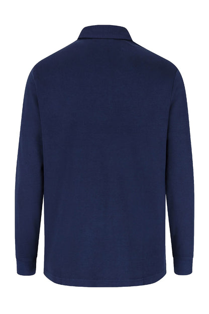 Hoggs of Fife Heriot Long Sleeve Rugby Shirt in Navy 