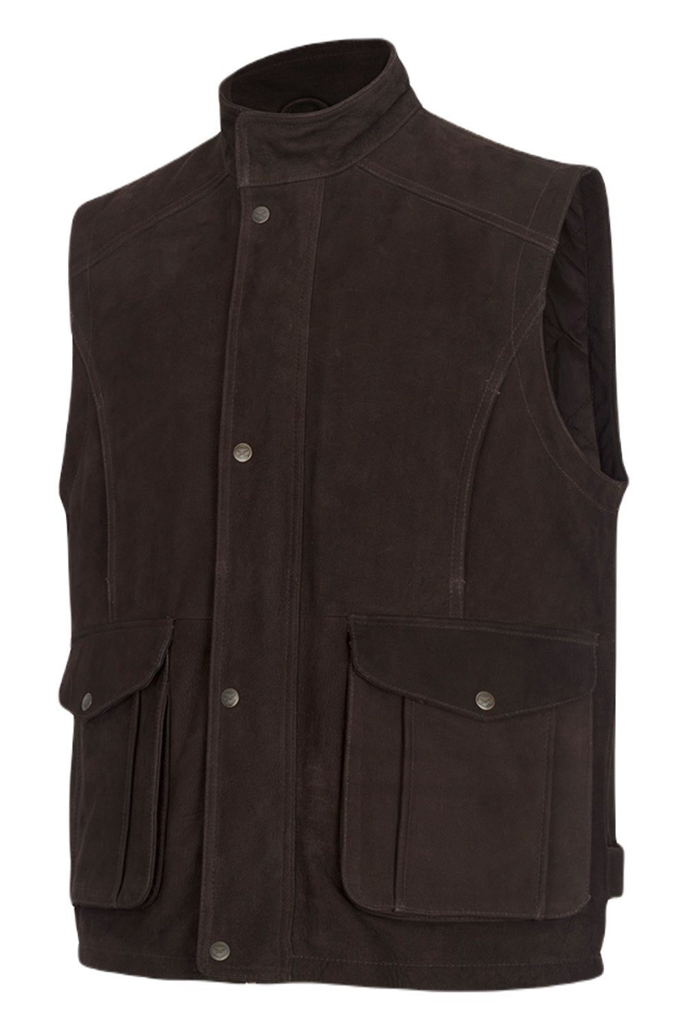 Hoggs Of Fife Lomond II Leather Waistcoat In Chocolate