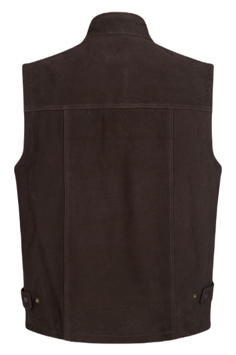 Hoggs Of Fife Lomond II Leather Waistcoat In Chocolate