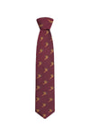 Hoggs of Fife 100% Silk Woven Tie Pheasants Boxed in Wine #colour_wine