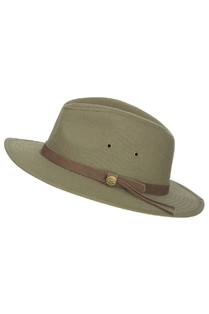 Hoggs Of Fife Panmure Canvas Foldable Hat in Khaki 